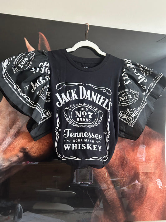 Custom bandana sleeve Jack Daniels shirt